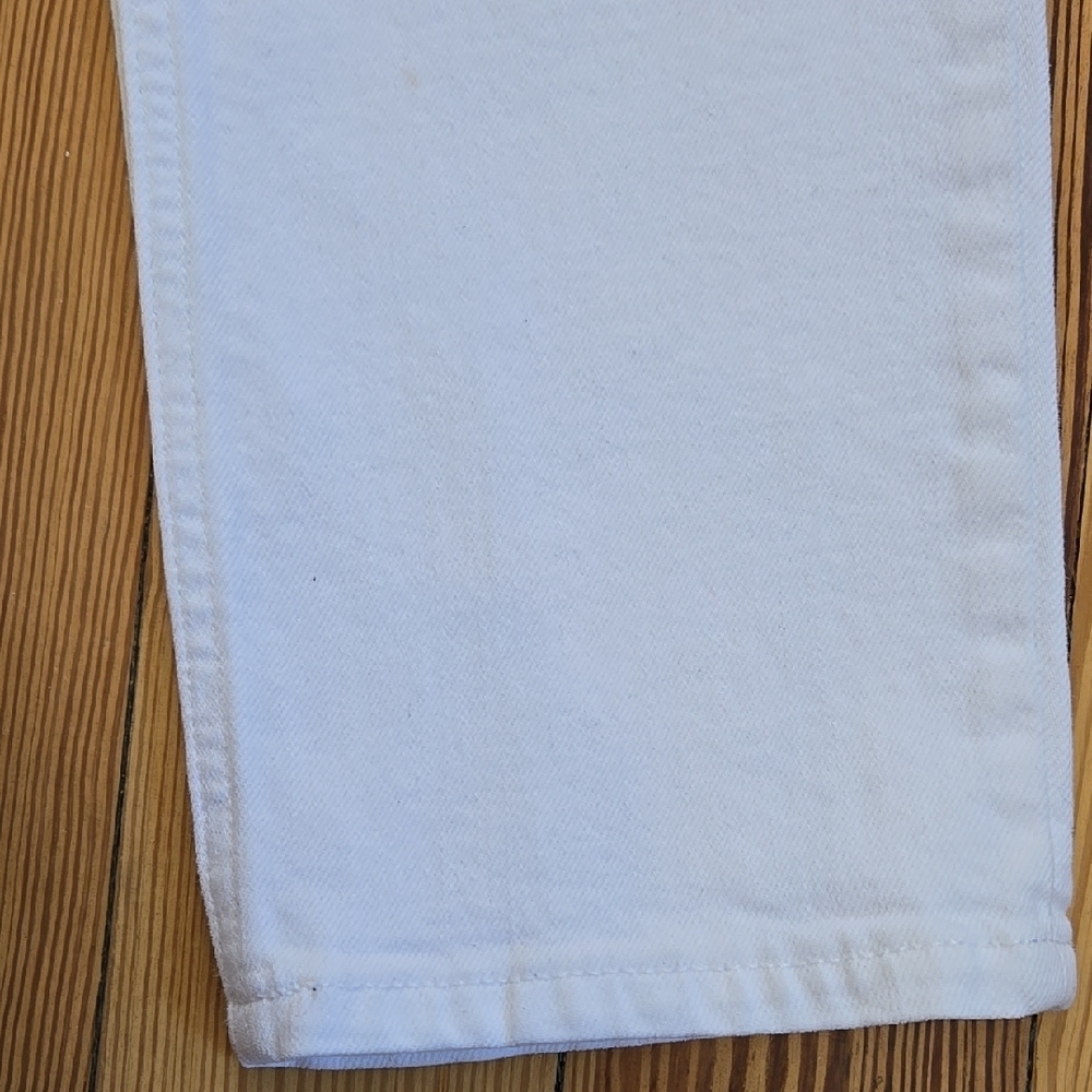 Gap High Rise White Button Fly Vintage Slim Jeans 6 Minimalist Slim Straight - Picture 8 of 11